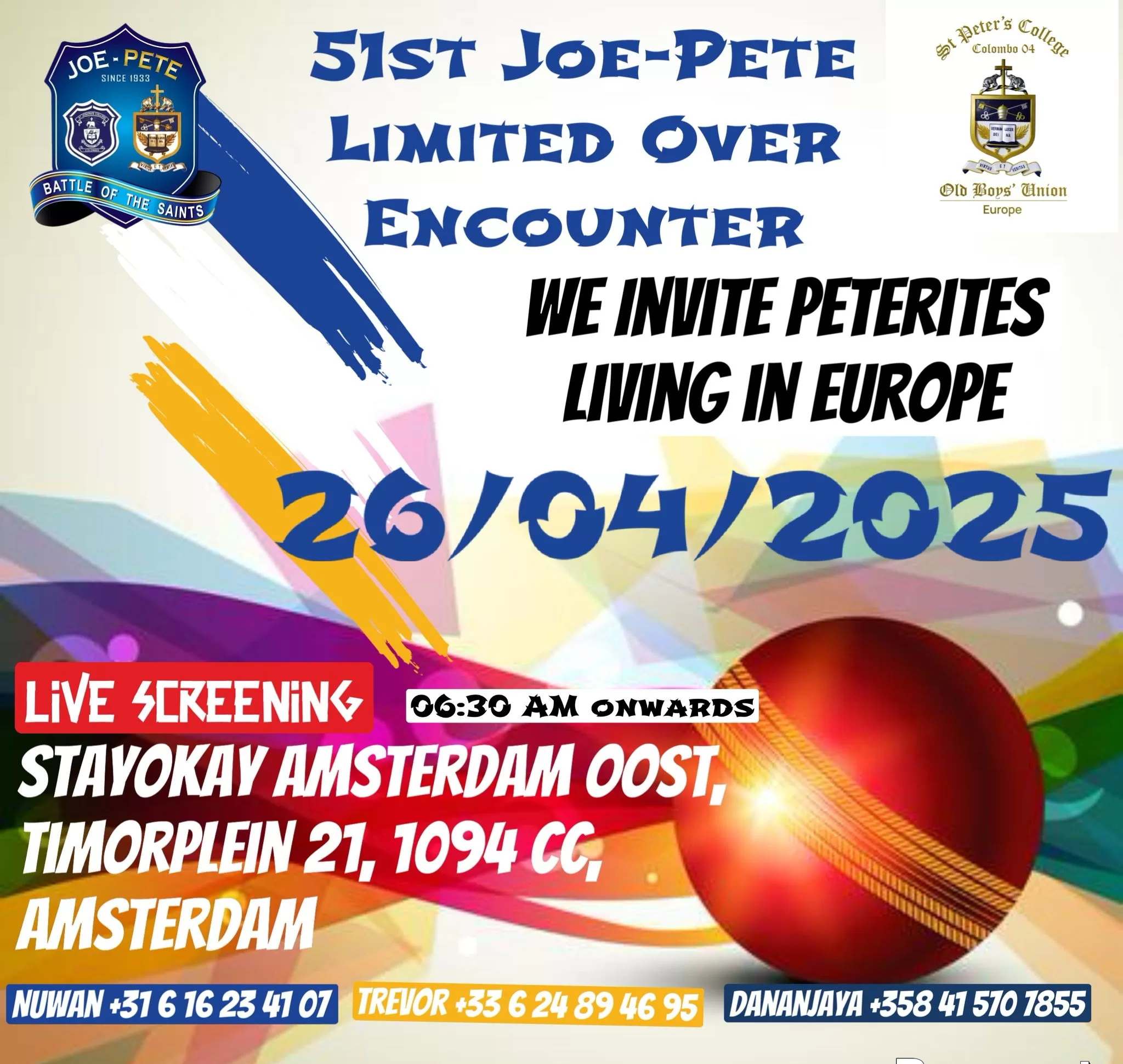 Joe-Pete 50 Over encounter 2025